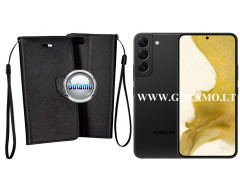 Manager dėklas Samsung Galaxy S22 5G mobiliajam telefonui juodos spalvos