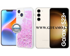 Waterfall3 dėklas nugarėlė Samsung Galaxy S23+ (S23 Plus) telefonui rožinės spalvos