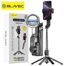 Keturkojis stovas asmenukių (selfie) lazda Blavec Fusion 100CM LED + Gimbal