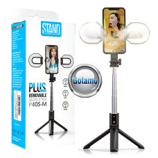 Asmenukių selfie lazdos trikojai - Trikojis stovas asmenukių (selfie) lazda su apšvietimu Stand Plus 2 LED