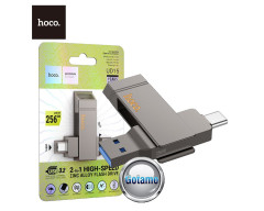 Atmintinė USB raktas 256GB USB 3.2 Hoco su USB ir Type-C jungtimis