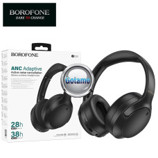 Ausinės ir laisvų rankų įranga - Bluetooth ausinės Borofone ANC adaptive 38H Music juodos spalvos