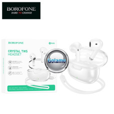 Ausinės ir laisvų rankų įranga - Bluetooth ausinės Borofone Crystal baltos spalvos