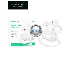 Bluetooth ausinės Borofone Crystal baltos spalvos