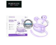 Bluetooth ausinės Borofone Crystal levandų spalvos