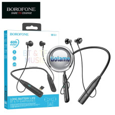 Ausinės ir laisvų rankų įranga - Bluetooth ausinės Borofone Sports 60h Music juodos spalvos