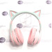 Ausinės ir laisvų rankų įranga - Bluetooth ausinės GJBY CAT 10H Music rožinės spalvos