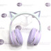 Ausinės ir laisvų rankų įranga - Bluetooth ausinės GJBY CAT 10H Music violetinės spalvos