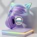 Ausinės ir laisvų rankų įranga - Bluetooth ausinės GJBY CAT 10H Music violetinės spalvos