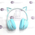 Ausinės ir laisvų rankų įranga - Bluetooth ausinės GJBY CAT 10H Music žydros spalvos