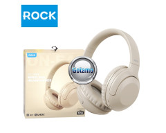 Bluetooth ausinės Rock ANC 15H Music kreminės spalvos