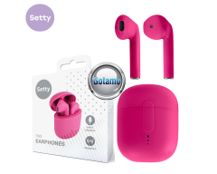 Bluetooth ausinės Setty TWS levandų rožinės spalvos