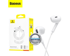 Type-C ausinės Baseus su plastikiniais antgaliais baltos spalvos