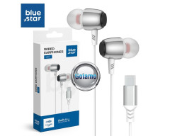 Type-C ausinės Blue Star su DAC čipu baltos spalvos