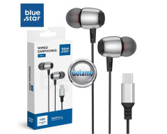 Type-C ausinės Blue Star su DAC čipu juodos spalvos