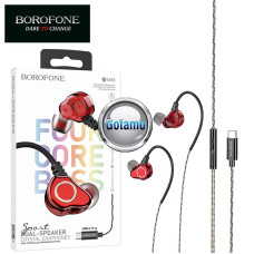 Ausinės ir laisvų rankų įranga - Type-C ausinės Borofone Four Core Bass