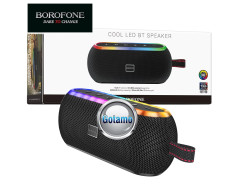 Bluetooth garsiakalbis kolonėlė Borofone Cool LED FM juodos spalvos
