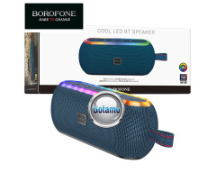 Bluetooth garsiakalbis kolonėlė Borofone Cool LED FM tamsiai mėlynos spalvos