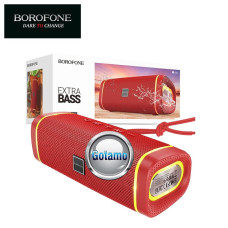 Bluetooth garsiakalbis kolonėlė Borofone Strong Bass FM raudonos spalvos