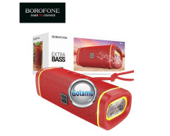 Bluetooth garsiakalbis kolonėlė Borofone Strong Bass FM raudonos spalvos