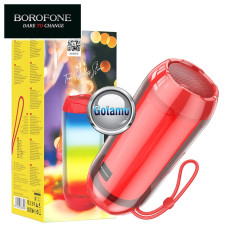 Bluetooth garsiakalbis kolonėlė Borofone True Wireless Stereo FM raudonos spalvos