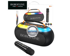 Bluetooth garsiakalbis kolonėlė Borofone Wireless Karaoke juodos spalvos
