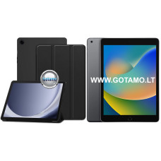 Apple iPad 10.2 (2019, 2020, 2021) dėklai ir apsauginiai stiklai - 3Fold dėklas Apple iPad 10.2 (2019, 2020, 2021) planšetėms juodos spalvos