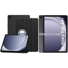 Samsung Galaxy Tab A9 Plus dėklai ir apsauginiai stiklai - 3Fold dėklas Samsung Galaxy Tab A9 Plus planšetei juodos spalvos