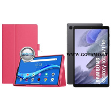 Samsung Galaxy Tab A7 Lite dėklai ir apsauginiai stiklai - DENVER dėklas Samsung Galaxy Tab A7 Lite planšetei tamsiai rožinės spalvos