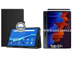 DENVER dėklas Samsung Galaxy Tab S7 Plus, Tab S7 FE, Tab S8 Plus planšetėms juodos spalvos