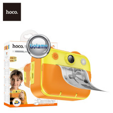 Vaikiškas spausdinantis fotoaparatas Hoco Children Camera 480P Print geltonos spalvos