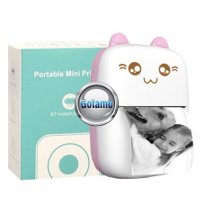 Žaismingas nešiojamas termo spausdintuvas FunCat (Bluetooth) rožinės spalvos