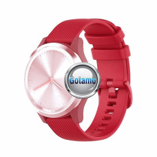 Apyrankės dirželiai 18mm išmaniesiems laikrodžiams ir apyrankėms - Apyrankė dirželis 18mm silikoninis išmaniajam laikrodžiui ar išmaniajai apyrankei tamsiai rožinės spalvos