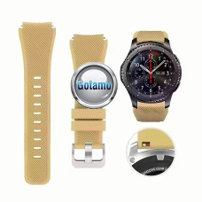 Apyrankės dirželiai 20mm išmaniesiems laikrodžiams ir apyrankėms - Apyrankė dirželis 20mm silikoninis išmaniajam laikrodžiui ar išmaniajai apyrankei šviesiai rudos spalvos