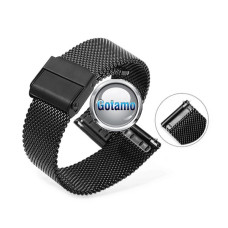 Apyrankės dirželiai 22mm išmaniesiems laikrodžiams ir apyrankėms - Apyrankė dirželis 22mm plieninis išmaniajam laikrodžiui ar išmaniajai apyrankei juodos spalvos