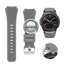Apyrankės dirželiai 22mm išmaniesiems laikrodžiams ir apyrankėms - Apyrankė dirželis 22mm silikoninis išmaniajam laikrodžiui ar išmaniajai apyrankei pilkos spalvos