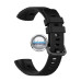 Apyrankė dirželis Huawei Band 4 Pro, Huawei Band 3, Huawei Band 3 Pro silikoninis išmaniajai apyrankei juodos spalvos