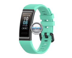 Apyrankė dirželis Huawei Band 4 Pro, Huawei Band 3, Huawei Band 3 Pro silikoninis išmaniajai apyrankei mėtinės spalvos
