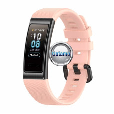 Apyrankė dirželis Huawei Band 4 Pro, Huawei Band 3, Huawei Band 3 Pro silikoninis išmaniajai apyrankei šviesiai rožinės spalvos