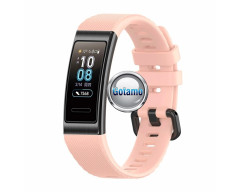 Apyrankė dirželis Huawei Band 4 Pro, Huawei Band 3, Huawei Band 3 Pro silikoninis išmaniajai apyrankei šviesiai rožinės spalvos