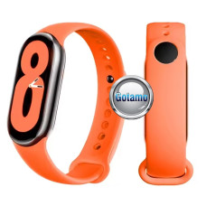 Apyrankės dirželiai Xiaomi Mi Band 8 9 išmaniosioms apyrankėms - Apyrankė dirželis Xiaomi Mi Band 8 9 išmaniosioms apyrankėms oranžinės spalvos