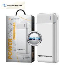 Išorinės baterijos akumuliatoriai (Power Bank) - 20000mAh BeePower išorinė baterija akumuliatorius (Power Bank) baltos spalvos