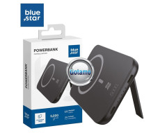 5000mAh 5W MagSafe Blue Star belaidė išorinė baterija akumuliatorius (Power Bank) juodos spalvos