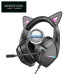 Ausinės kompiuteriui ir jų jungtys - Žaidimams skirtos ausinės Borofone Surround Sound Kitty su mikrofonu