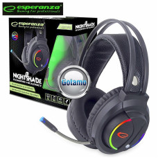 Žaidimams skirtos stereo ausinės Esperanza Nightshade su mikrofonu