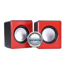 Kompiuterio kolonėlės, garsiakalbiai - Kolonėlės kompiuteriui, garsiakalbiai Cube Duo raudonos spalvos