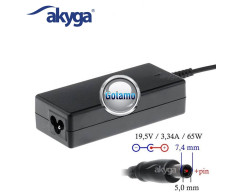 Nešiojamo kompiuterio kroviklis 19.5V 3.34A (65W) 7.4mm x 5.0mm Akyga