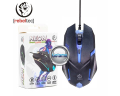 Optinė pelė su laidu žaidimams RebelTec Neon juodos spalvos