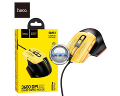 Pelė žaidimams 3600DPI Hoco geltonai juodos spalvos
