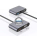 Type-C šakotuvas USB 3.0 1 lizdas, Type-C 1 lizdas, HDMI 1 lizdas ir VGA 1 lizdas (USB HUB)